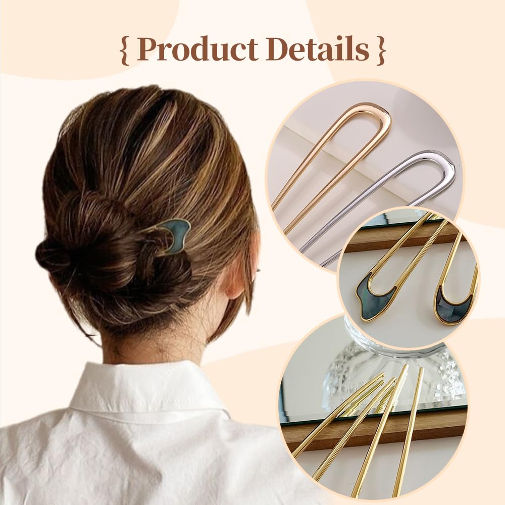 French Hairstyle Expert - High-Quality U-Shaped Hairpins, Designed Specifically for French Twists and Chignons, Perfect Choice for Women's Hairstyles
