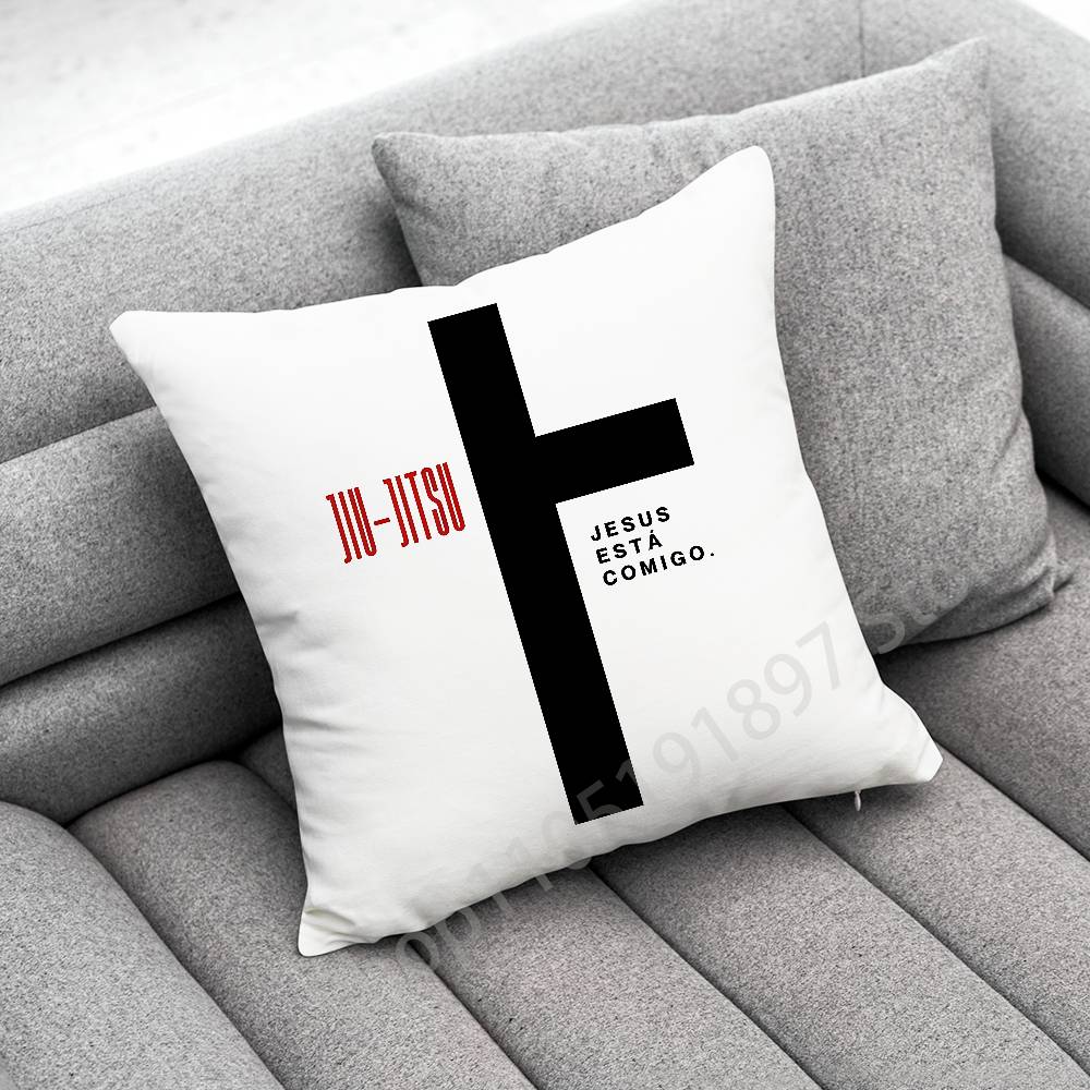 Brazilian Jiu Jitsu BJJ Throw Pillow Case For 50x50cm 40x40cm 55x55cm 45x45cm 30x30cm Square Bedroom Pillowcase Cover