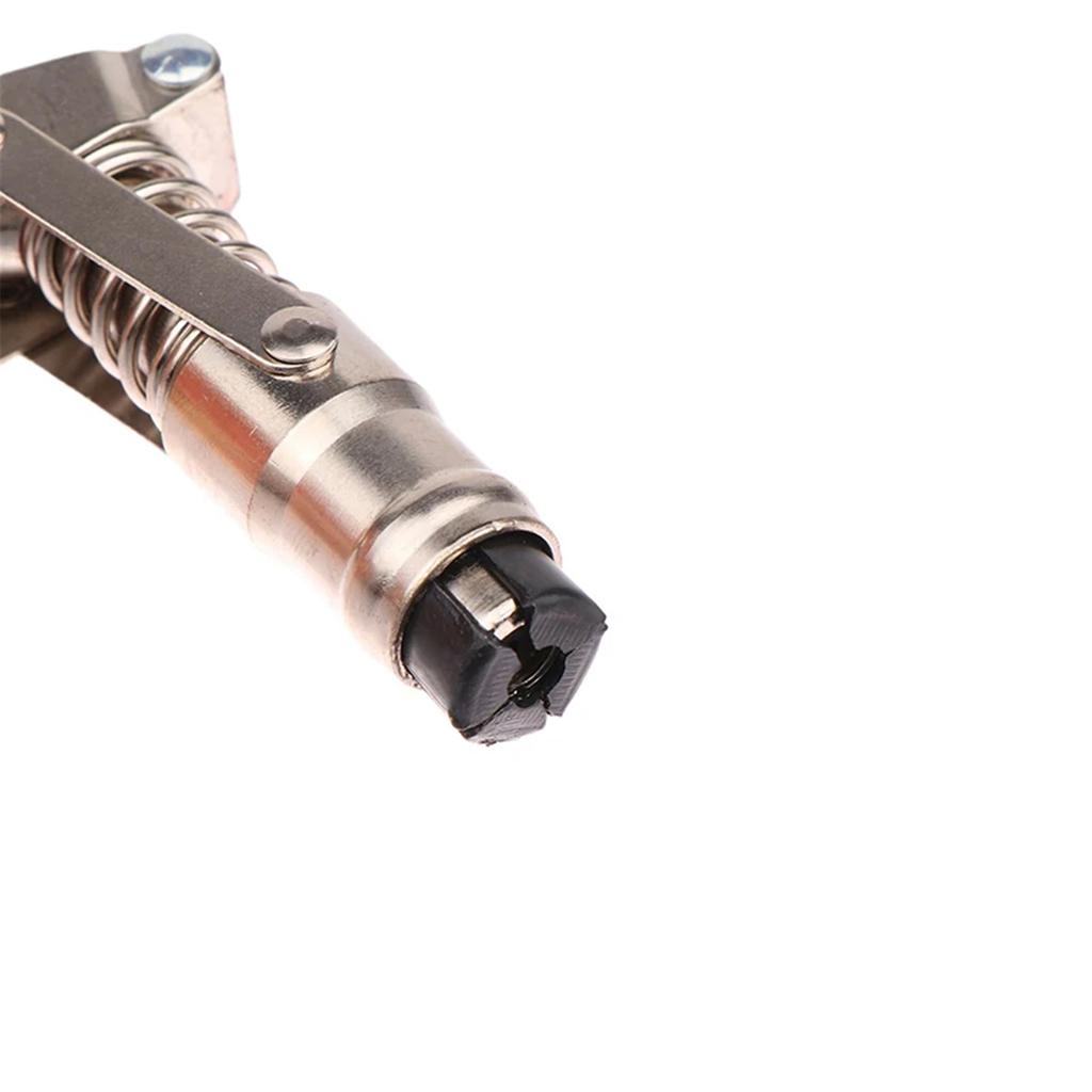 Single Lever Grease Coupler Injector Nipple with 30 Cm Hose Replacement Grease Nipple Attachment Coupler Injector Nipple