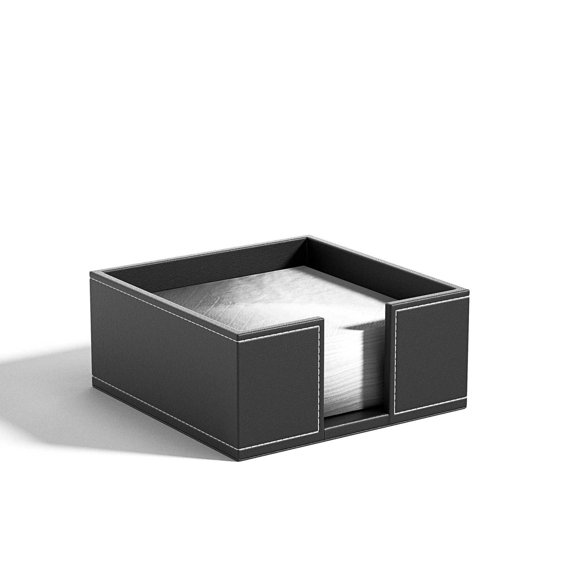 Elegant Leather Tissue Box: Square Pull-Out Design for Home, Hotel, Restaurant.