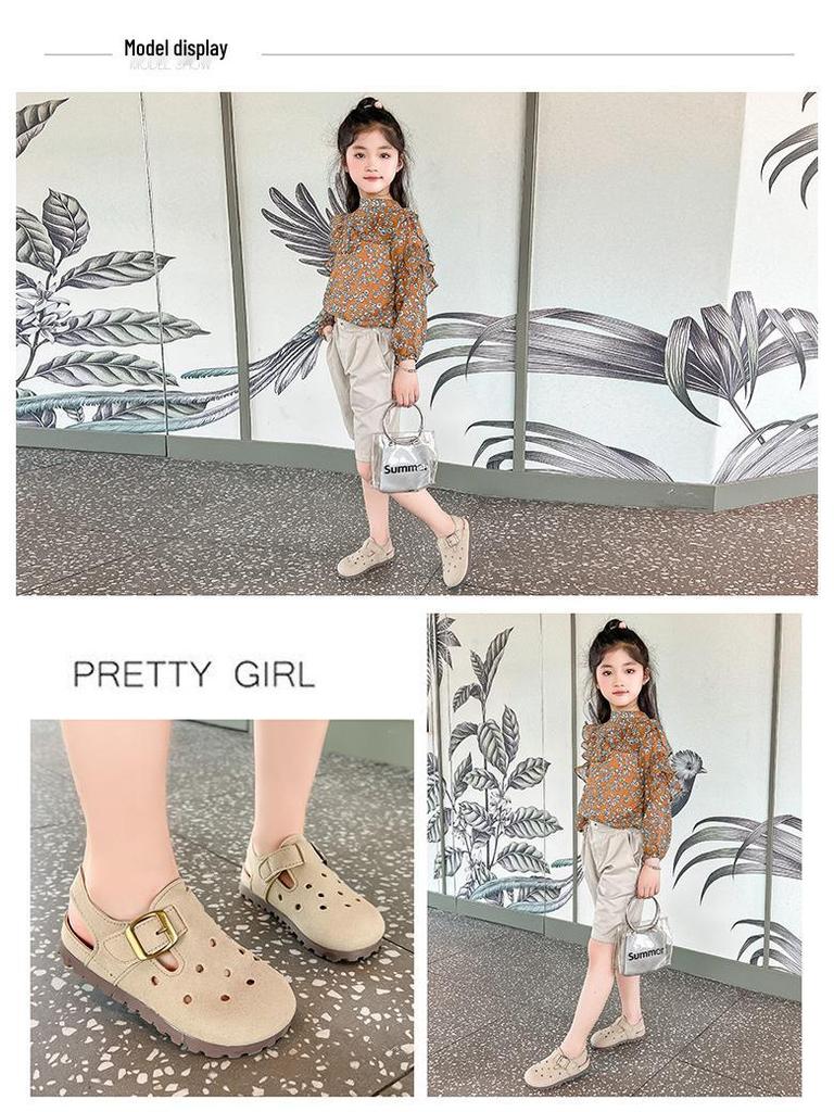 Children's 2025 Spring/Summer Crocs: Soft-Soled Sandals for Boys and Girls, Baby and Toddler Walking Shoes.