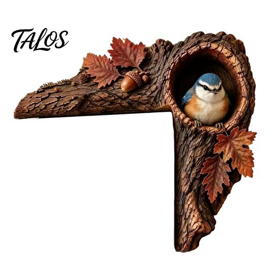 Nature Inspired Home Decor Chipmunk Tree Hollow Door Topper, Woodland Animal Frame Decor, Rustic Wood Bedroom Wall Decoration Corner Ornament