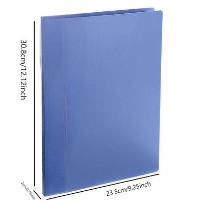 A4 Document Organizer Matte Finish Folding Clipboard Office Binder School Storage Folder Secretary Contract Briefcase Blue