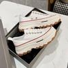 Women's Thick-Soled Canvas Shoes with Height-Boosting Wave Soles - 2026 Spring/Autumn Casual Sports Sneakers.