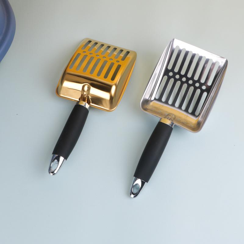 Thickened Stainless Steel Cat Litter Scoop - Durable Kitten Shovel for Bentonite & Tofu Litter