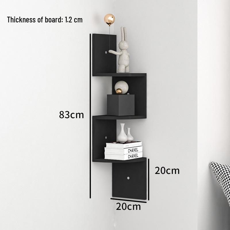 Wall-Mounted Multi-Layer Shelf: Corner Storage and Decoration for Bathroom, Bedroom, and Living Room.