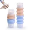 Silikonowa butelka podróżna z podwójną głowicą, szczelna, wielokrotnego użytku, na balsam, odżywkę, szampon, przenośny, składany, wielokrotnego napełniania, pojemnik na kosmetyki