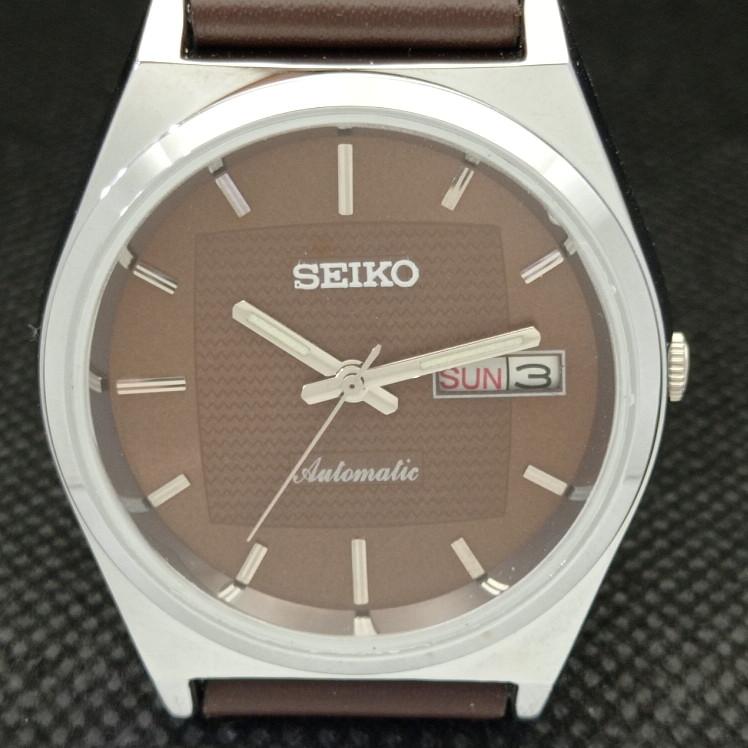 REFURBISHED VINTAGE SEIKO 5 AUTO 6309A JAPAN MENS D/D BROWN WATCH 593c-a314824-2 SKU593c-a314824