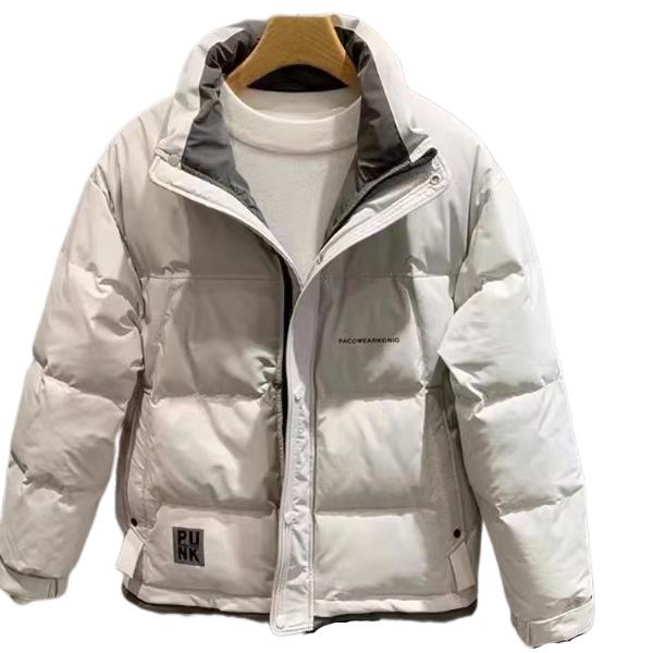 Herren Slim-Fit Winter Daunenjacke, Stehkragen, Trendige Warme Oberbekleidung für Jugendliche