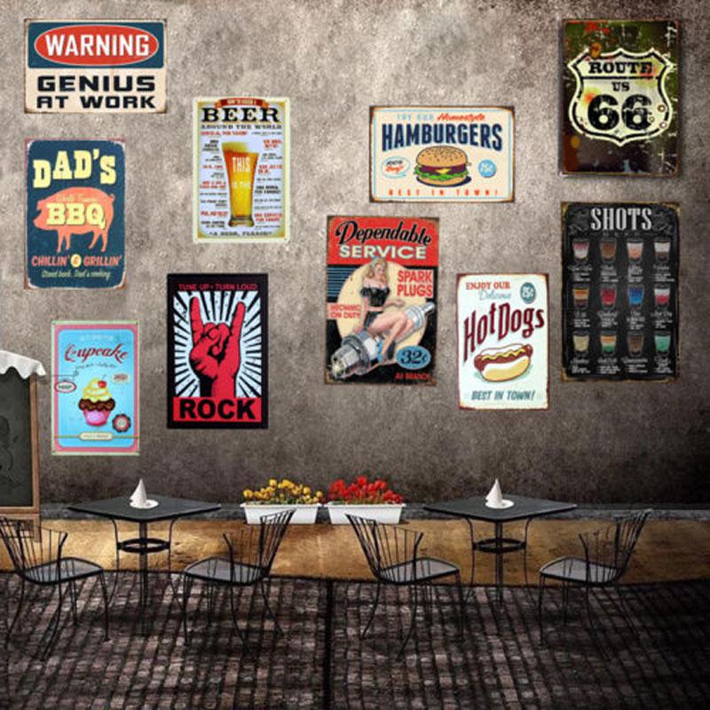 Retro Metal Tin Sign Poster Plaque Bar Pub Club Cafe Home Decor Art ...