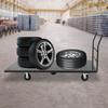 Gray Truck Cart 1* Platform Truck Cart 1* Handle  5* Casters, Industrial Flat Dolly Cart, Heavy Duty Cart, Flatbed Hand Truck
