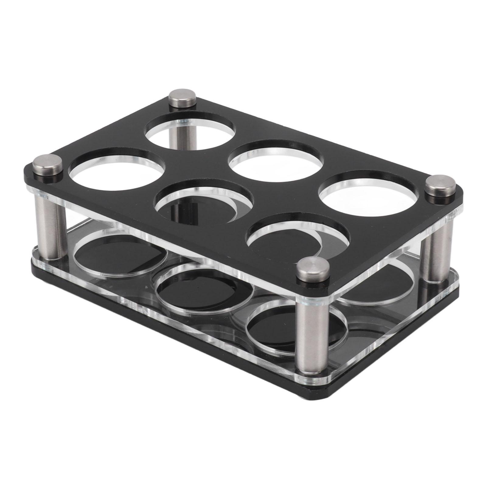 

Wine Bottle Display Holder Acrylic Impact Resistant Decorative Wine Bottle Rack for Home Bar 2X3 6 Head Combination Cup