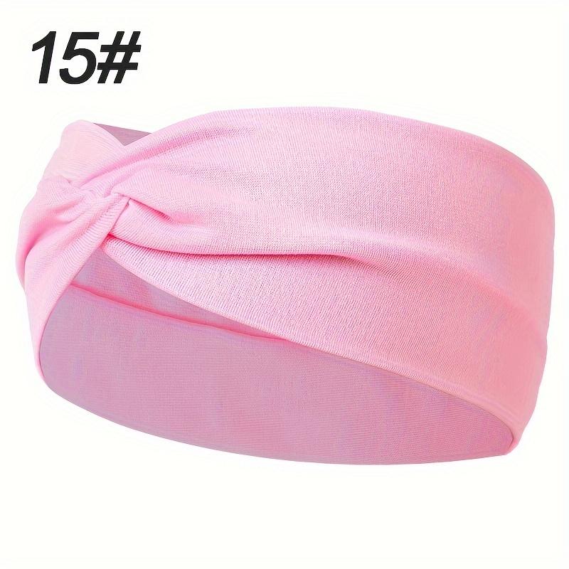 1 pièce de Bandeau Élastique de Couleur Unie pour Femmes white