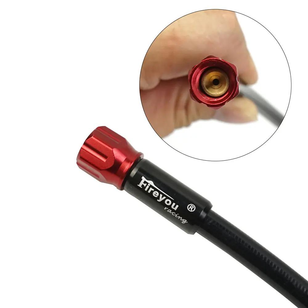 CNC Universal M10 Motorcycle Brake Oil Hose, AN3 High-Pressure Steel Braided with Multi-Angle Removable Banjo