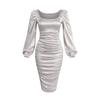 AX Paris Womens/Ladies Ruched Square Neck Midi Dress