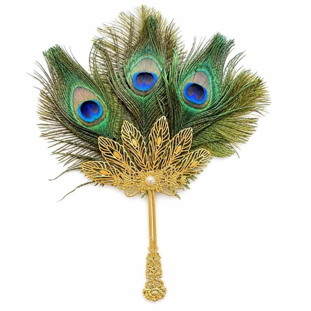 Metal Handle Decorative Handheld Fan Multi-Color Dance Performance Prop Fan  Parties