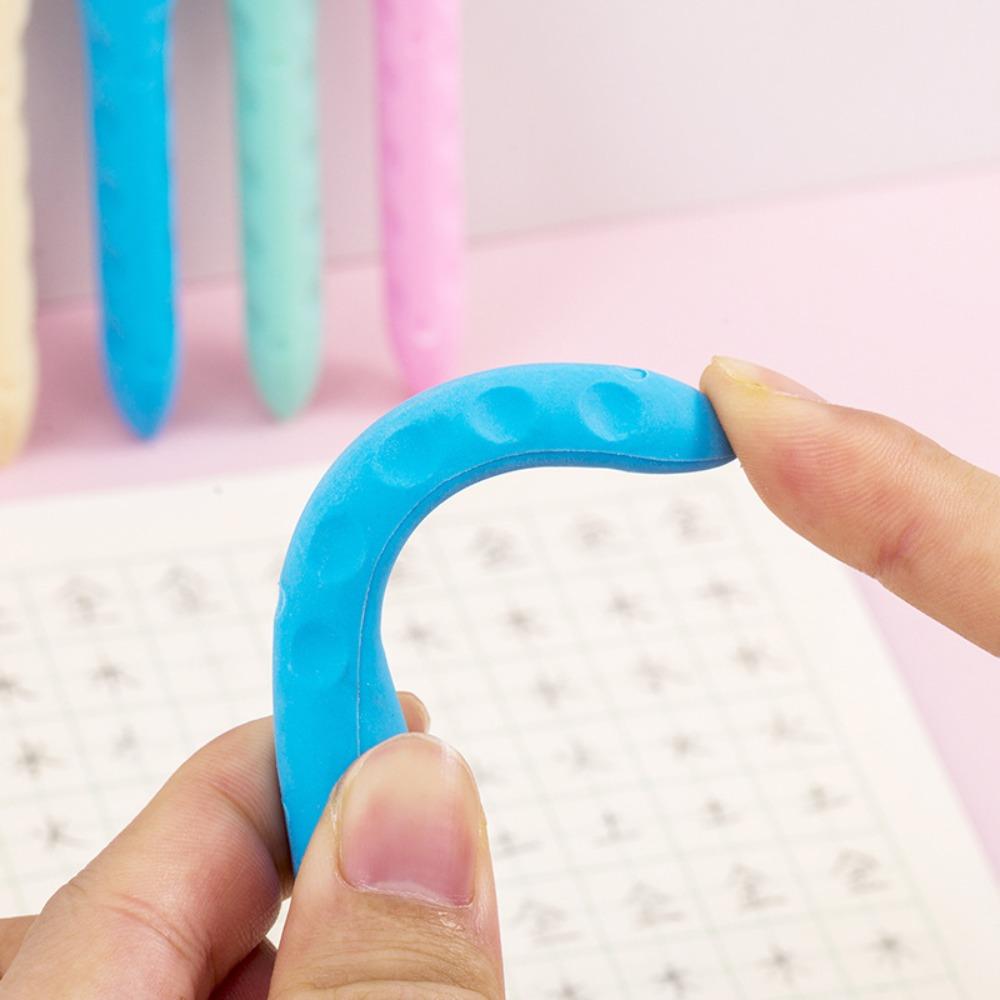 Traceless Erasers Suitable for School & Office,Pencil-Shaped Dust-Free Eraser Refills, Easy Erase No Residue, Durable