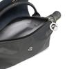Longchamp Le Pliage Green 17 Solid Color Short Handle Zipper Snap Leather Trim Makeup Bag Tote Women bags Graphite-Gray 34175919P66