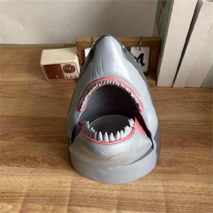 Funny Shark Head Snacks Bucket Resins Popcorns Holder Container Food Serving Bowl Movie Night Essential Party Decoration