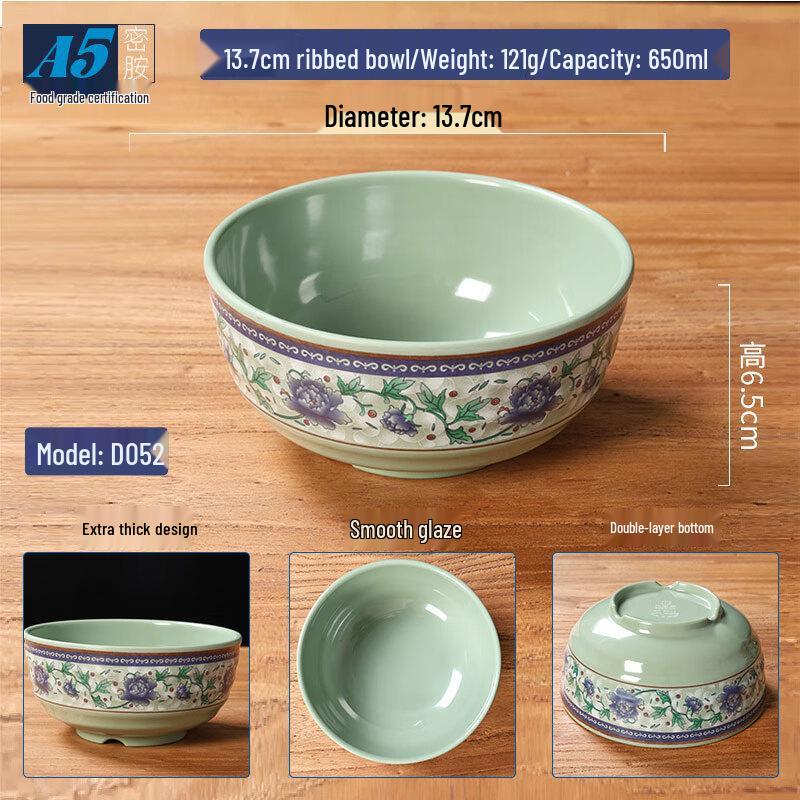 Melamine Chinese Blue & White Serving Bowl
