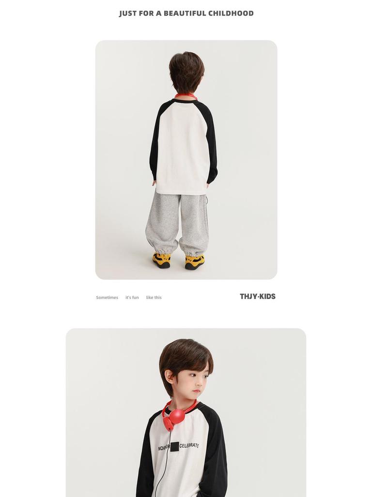 Autumn 2025 Boys' Long-Sleeve Cotton T-Shirt - Fairy Tale Memory Collection