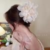 Elegant Summer Smoky Chiffon Floral Hair Clip for Women