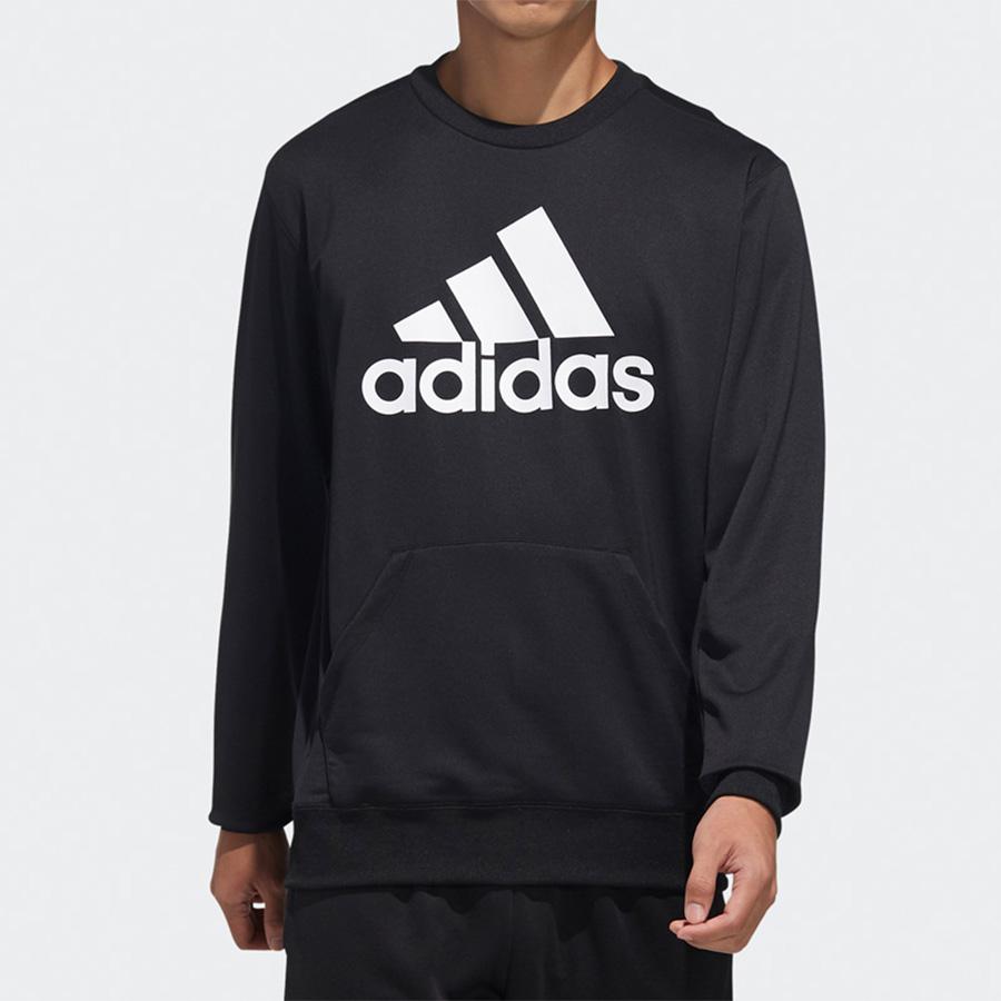 adidas Sweatshirts Men's Black Crew Neck Moderate Regular FM5341-
