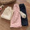 Baby Girls Autumn Pants Bowknot Printed Toddler Girls Trousers Elastic Waist Kids Baby Girls Straight Leg Pant