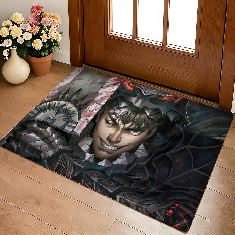 Guts Sword In Berserk Berserk Floor Mat Cozy Flannel Soft Thick Non-Slip Mat For Living Room Bedroom Kitchen Decor Rugs
