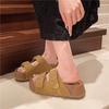 French Beautiful Boken Thick-bottomed Cool Slippers Women's Summer Wear Advanced Sense 2025 New Go Out with Skirt Slippers