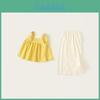 Girl Summer Sleeveless Dress And Pants Set With Soft Polyester Fabric For Casual Kids Fashion