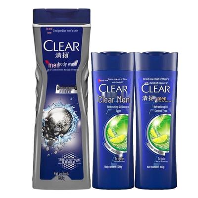 Clear Herren Ausgleichendes Öl-Kontroll Duschgel & Shampoo Set