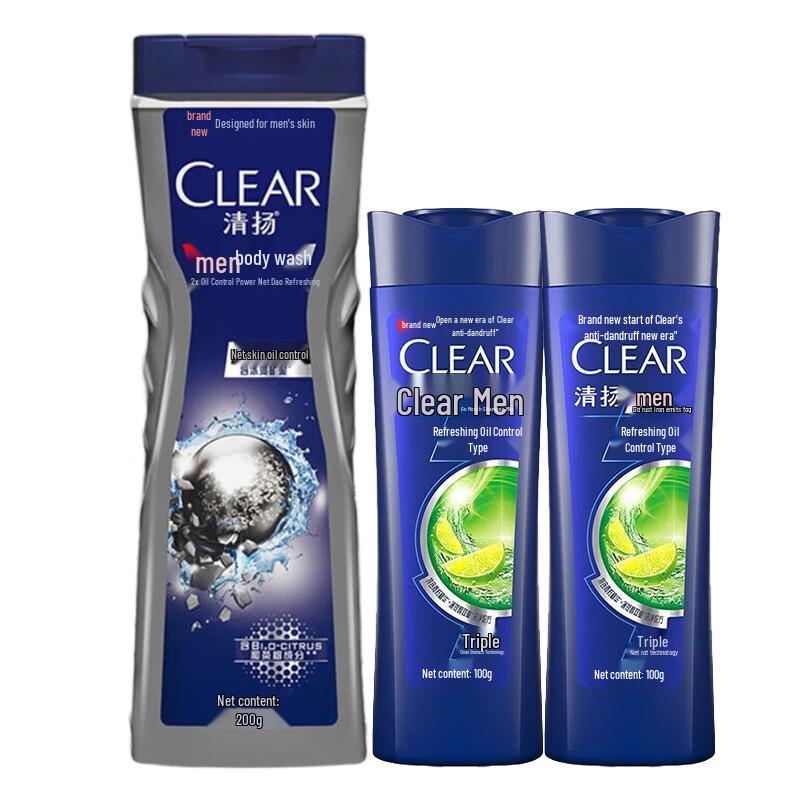 

Clear Men s Balancing Oil Control Shower Gel & Shampoo Set