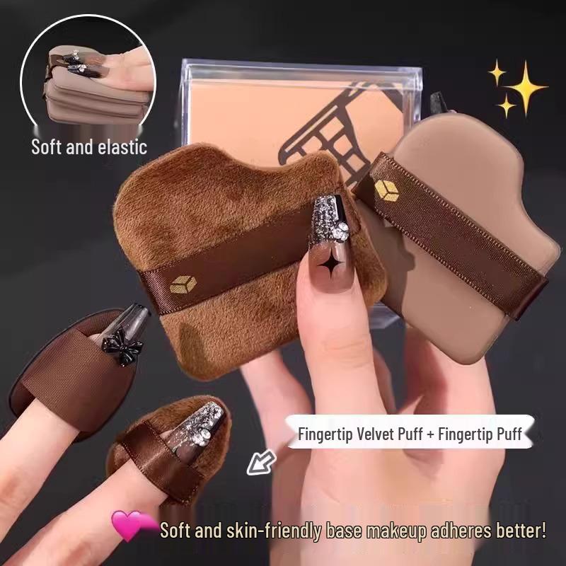 Chocolate Puff Mini Cushion - Dual-Use, Super Soft Makeup Sponge for Wet & Dry Application