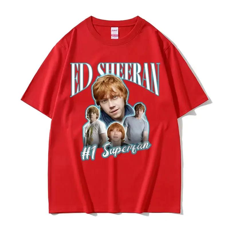 

Funny Ed Sheeran Number One Superfan Meme T Shirt Men Fashion Retro Short Sleeve T-shirt Unisex Gothic Casual Cotton Tshirt XXXL зелений