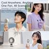 New Cooling Handheld Fan 3600mAh Foldable Portable Fan 100-level Free Control High Speed Mini Personal Fan w/ Lanyard