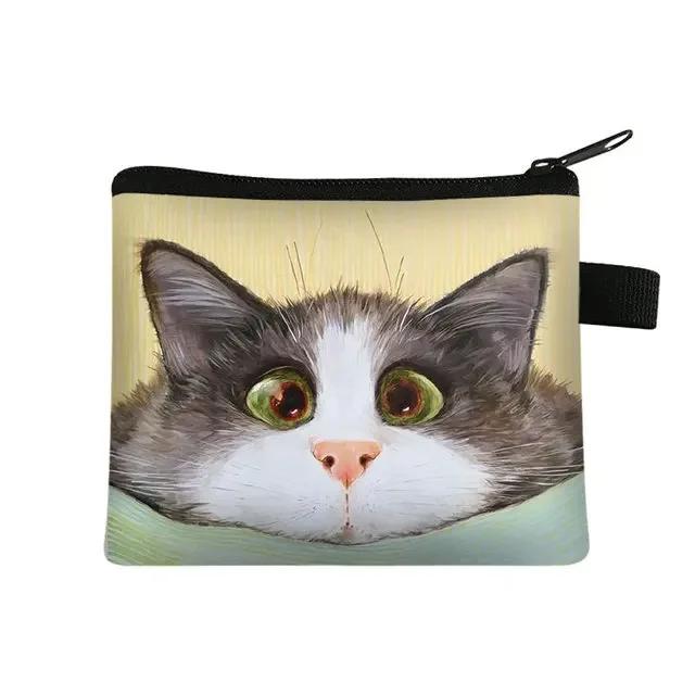 Cute Cartoon Cat Card Holder Coin Purse Change Purses Small Wallets Women Clutch Zipper Coins Bag Pouch Cat Kids Mini Wallet