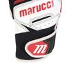 Marucci Buzun Batting X Gloves, Ambidextrous, Men's MBGFZNP-W/BK/R (White Black/L)
