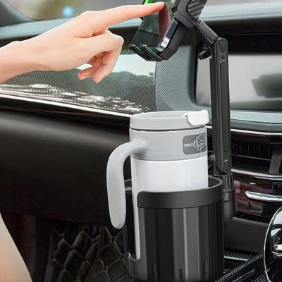 2 in 1 für Auto LKW Trinkflaschenhalter Kaffee Wasserbecher Halter Gestell Behälter Telefon Organizer Innenraumzubehör