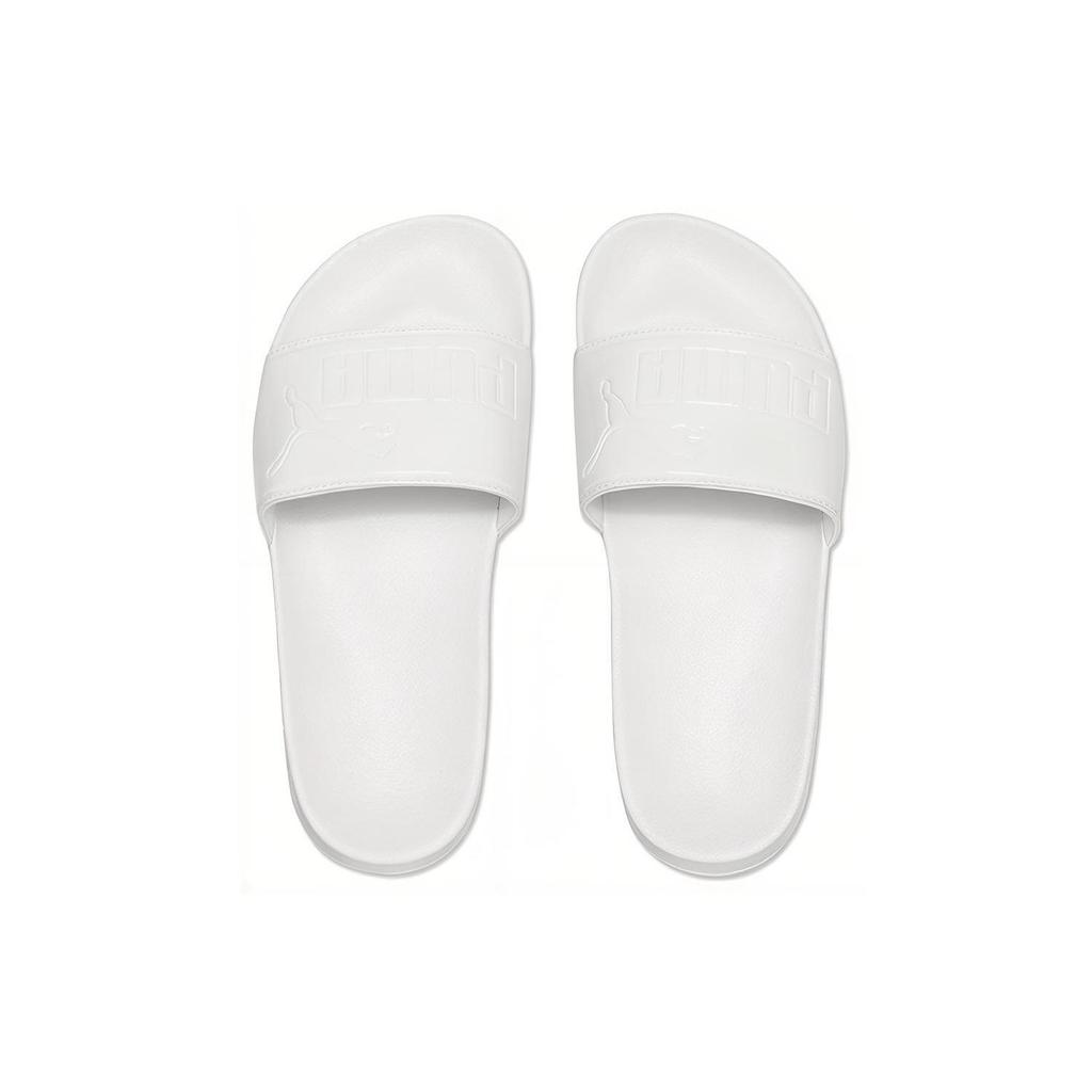 Puma Leadcat Series Patent Miękka Podeszwa EVA Klapki Damskie Obuwie Białe 367282-02