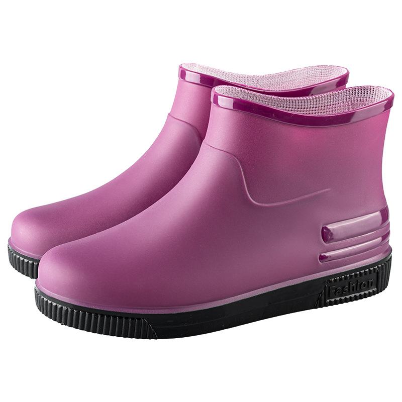 Simple and Fashionable Short Women's Rain Boots Non-slip Rain Shoes Waterproof Boots Women's Water Shoes Rubber Shoes