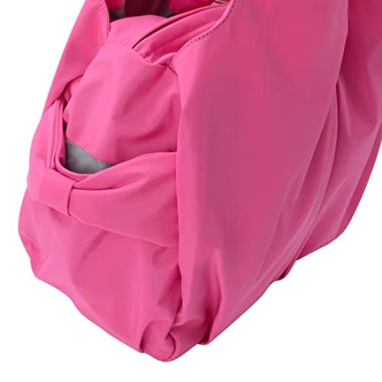 Honey Terrace Women's Tote Bag, Casual, Lightweight, Ribbon Nylon, Pocket, Zippered, Outing, Cute, Stylish, Affordable, for Adults (Gray)