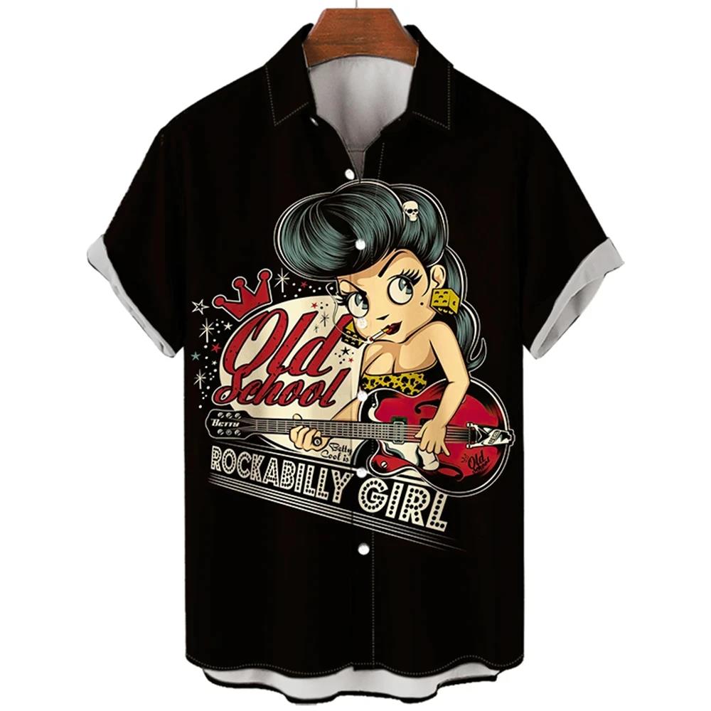 Hawaiian Vacation Men Shirt 3D Printed Man_Women Casual Fashion Short Sleeves Shirts Lapel Button Tops Oversized Unisex Clothing