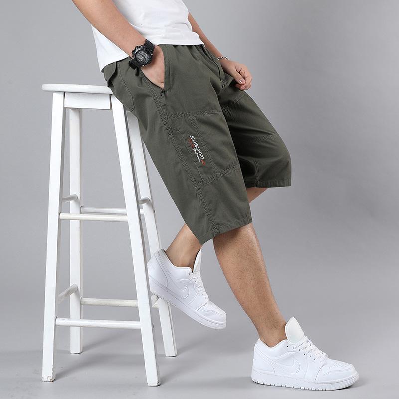 Pantaloncini in Cotone Taglie Forti da Uomo - Traspiranti, Casual da Lavoro