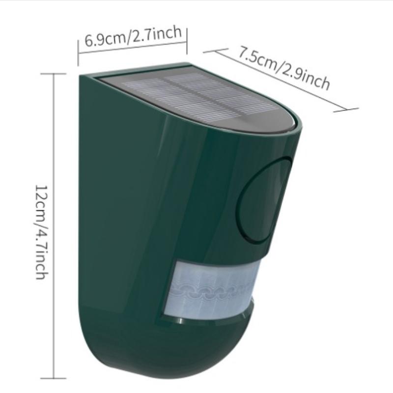 Kabelloses Solar-Bewegungsalarmlicht 120dB Sirene IP65 Wasserdicht für Außenbereich Terrasse Gemüsegarten Tierabwehr