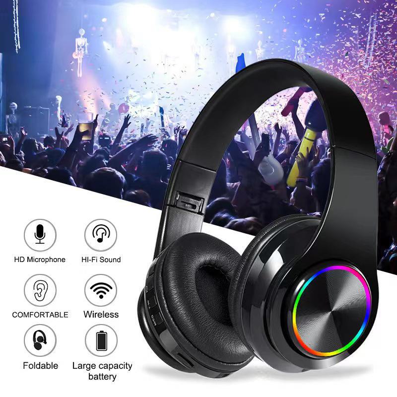 B39 Luminous Foldable Bluetooth Sports Headset