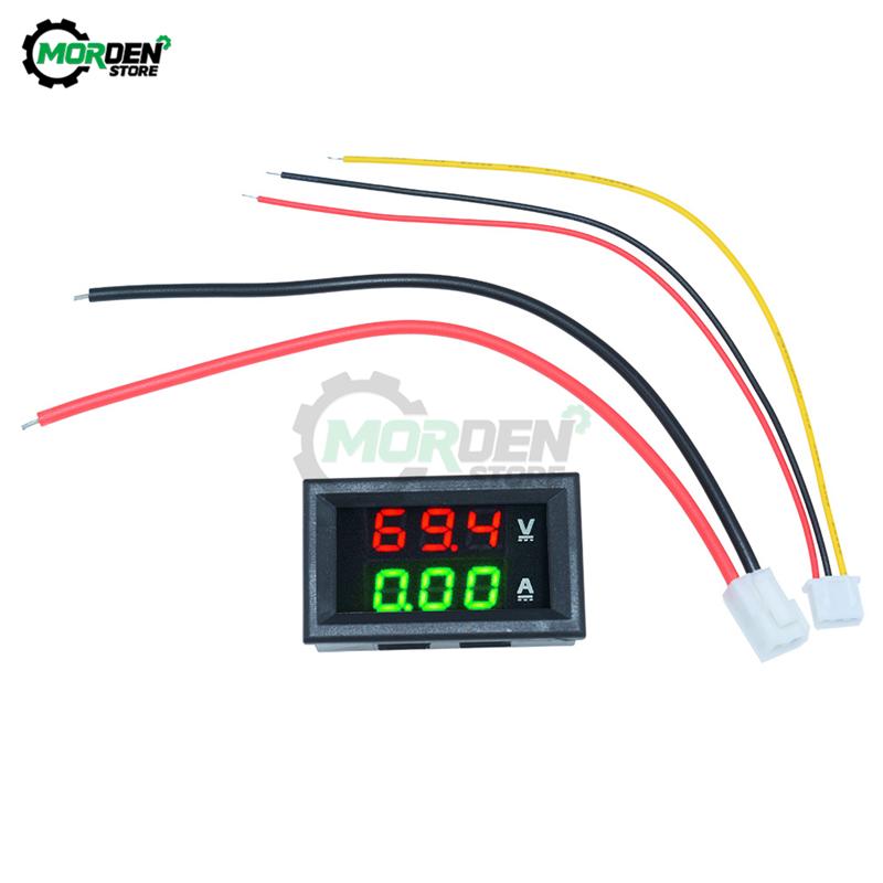 1.16Inch LED Digital Voltmeter Ammeter DC 1-111V 11A 11A 111A Panel Amp Volt Voltage Current Meter Tester Detector for Auto Car