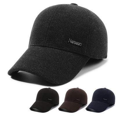 Middle-Aged And Elderly Warm Hats, Simple And Fashionable Outdoor Cold-Proof Ear Protectors, Baseball Caps, Sunshade And Sunscreen Peaked Caps, Men