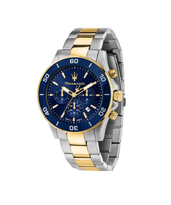 Maserati Competizione Chronograph Dvoubarevné Nerezové Oceli Modrý Ciferník Quartz R8873600006 100M Pánské Hodinky