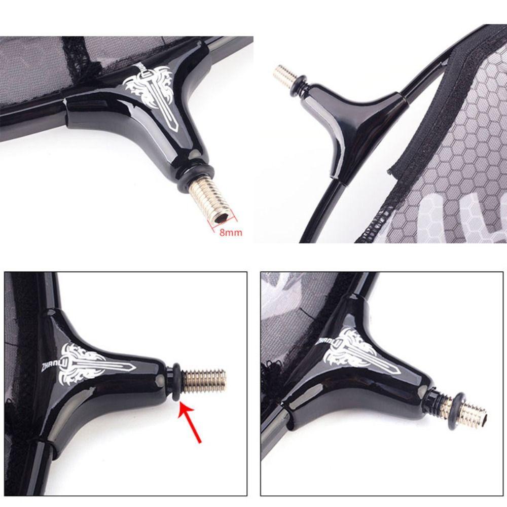 Net Deepen Titanium Zinc Zinc Alloy Ultralight Carbon Fishing Net Landing Net Fishing Hand Net Fishing Scoop